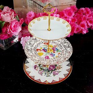 3 Tier Cake Stand Wedding Dessert High Tea Party Serving Tray Christmas Gift